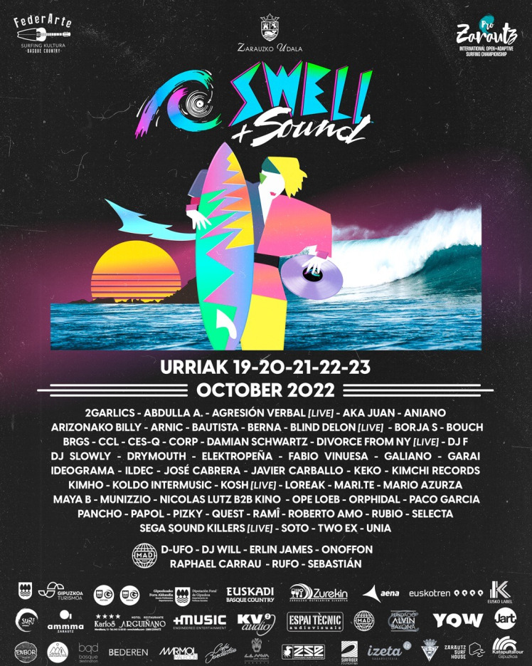 Swell+Sound Festival By Pro Zarautz With Nicolas Lutz, Quest, Javier Carballo & More…